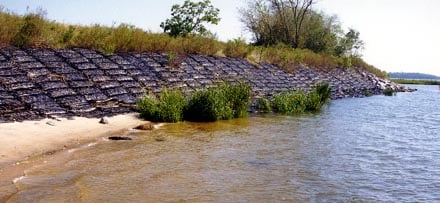 Savannah Riverbank Protection Project Against Erosion